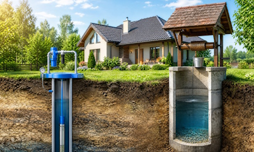 Автономное водоснабжение загородного дома Ревда: скважина или колодец 